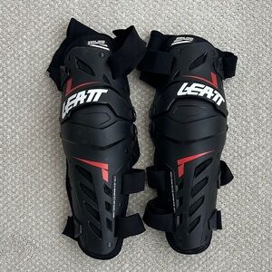 Leatt Black and Red Knee Guards